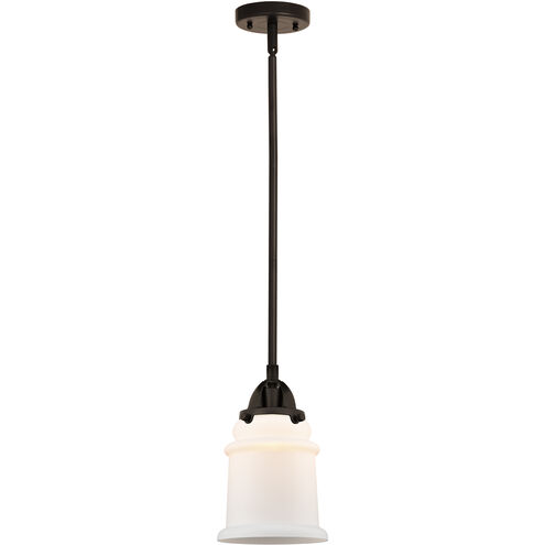 Nouveau 2 Canton LED 6 inch Oil Rubbed Bronze Mini Pendant Ceiling Light in Matte White