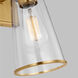 C&M by Chapman & Myers Alessa 2 Light 5 inch Burnished Brass Bath Vanity Wall Sconce Wall Light