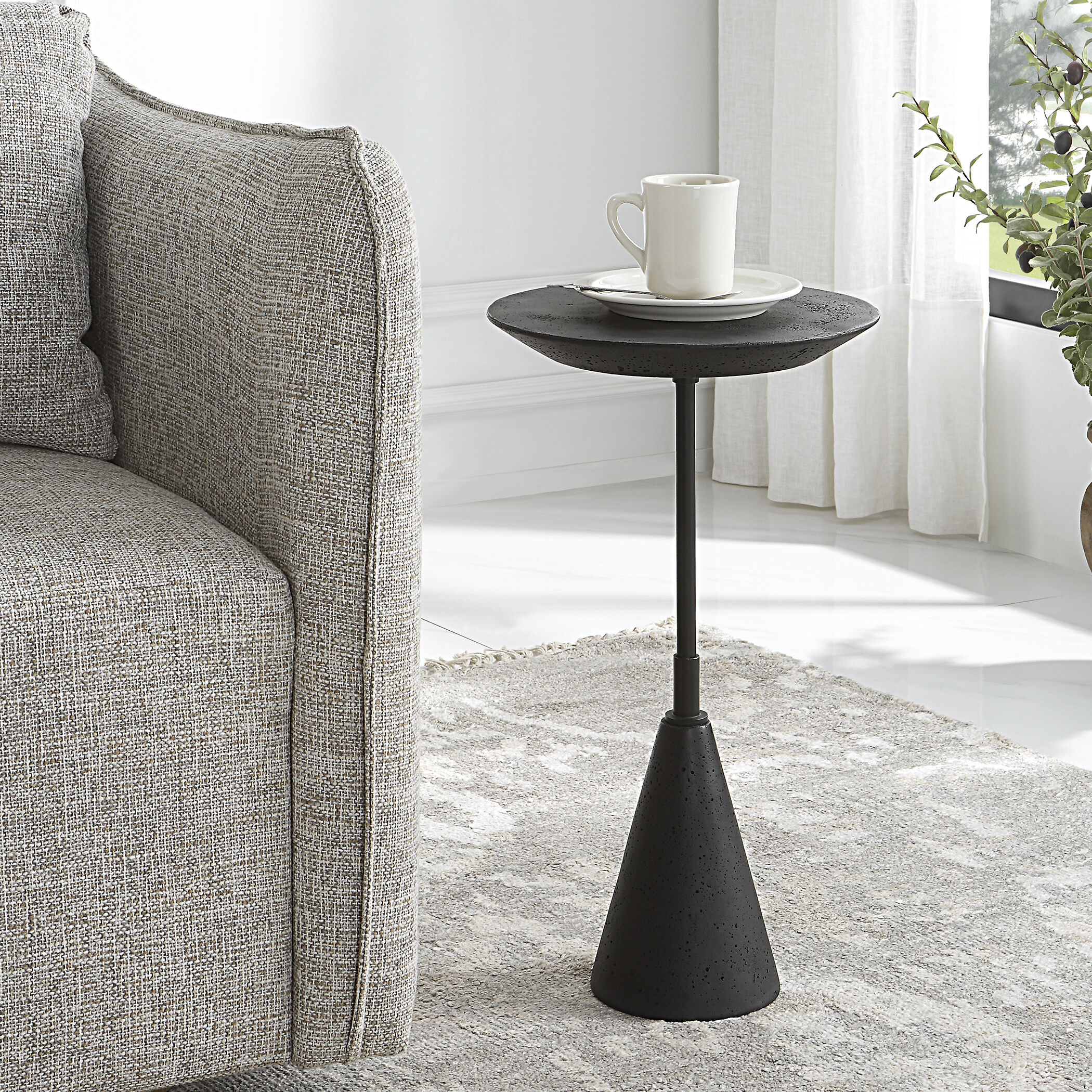 Midnight 23 X 13 inch Black Accent Table