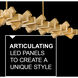 Stitch LED 58.75 inch Lacquered Brass Chandelier Ceiling Light