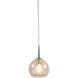 Bobo 1 Light 4 inch Chrome Pendant Ceiling Light in Clear Glass