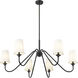 Gianna 6 Light 46.25 inch Matte Black Chandelier Ceiling Light