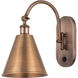 Ballston Cone LED 8 inch Antique Copper Sconce Wall Light