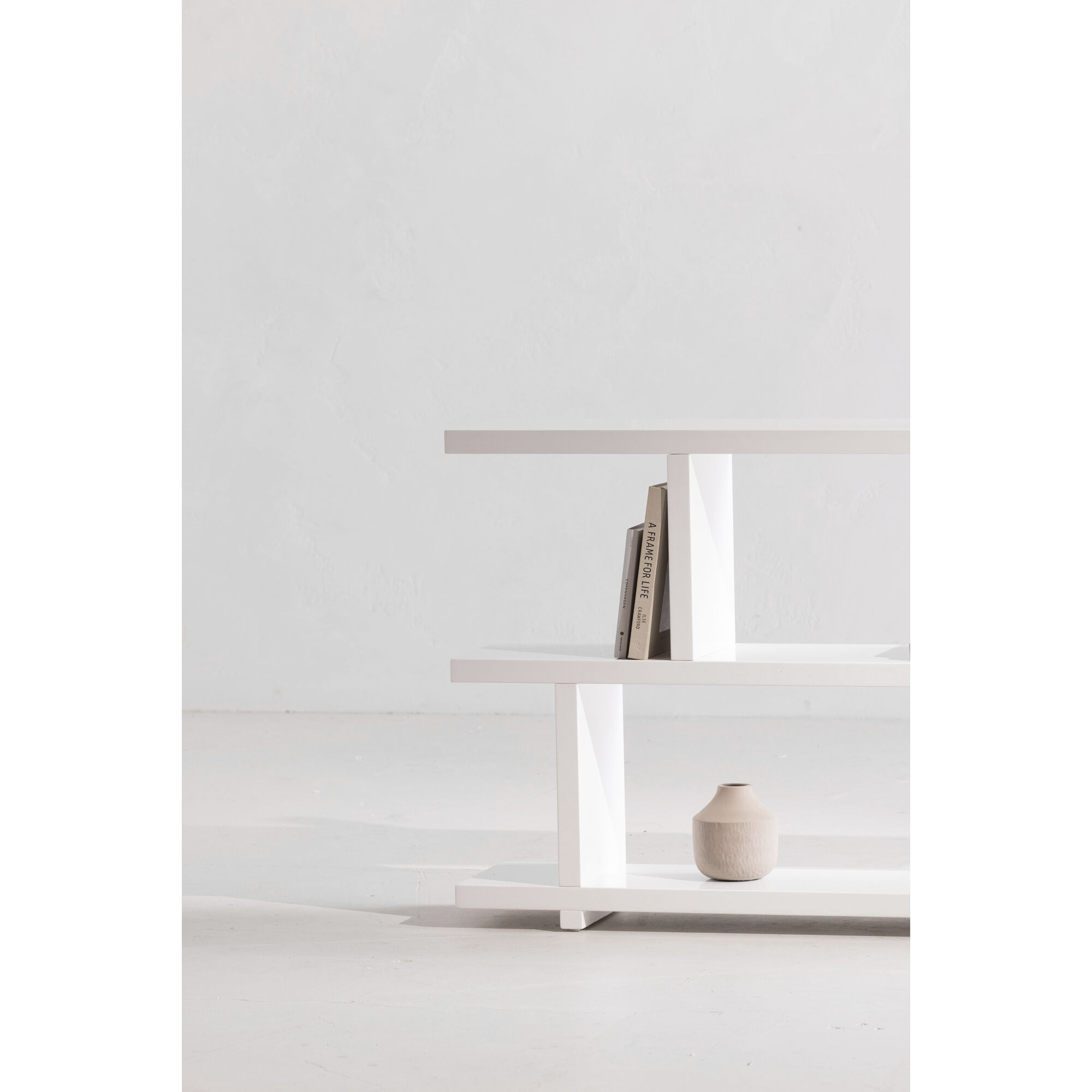 Miri 63 X 33 X 11 inch White Shelf, Small