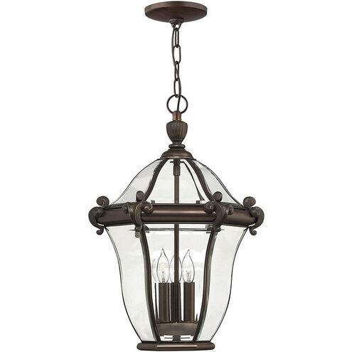Estate Series San Clemente 3 Light 14 inch Copper Bronze Outdoor Hanging Lantern