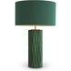 Amarello 34.84 inch 40 watt Crackled Green Ceramic and Antique Brass Table Lamp Portable Light
