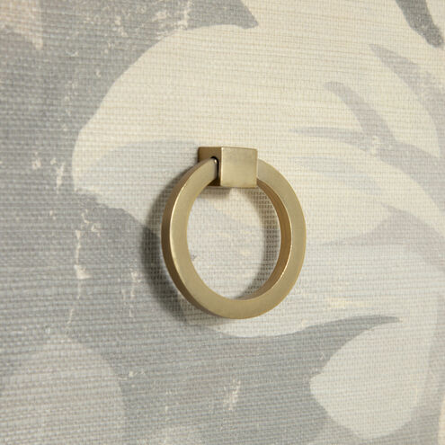 Easton Antique Painted White / Custom Printed Fabric / Antique Gold Chest