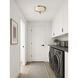 Dart 3 Light 14 inch Satin Brass Flush Mount Ceiling Light