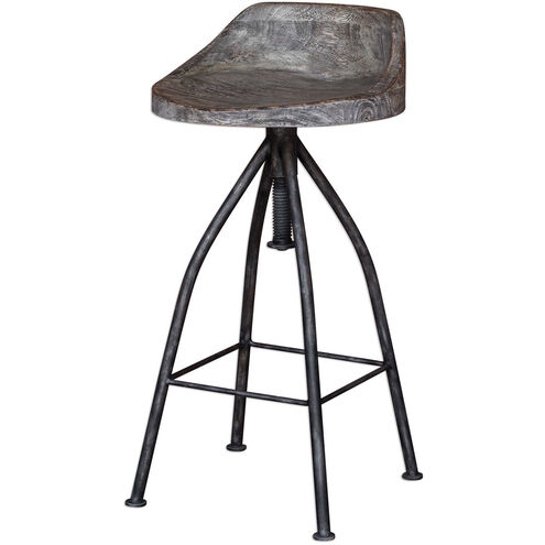 Kairu 35 inch Blackened Zinc Iron Bar Stool