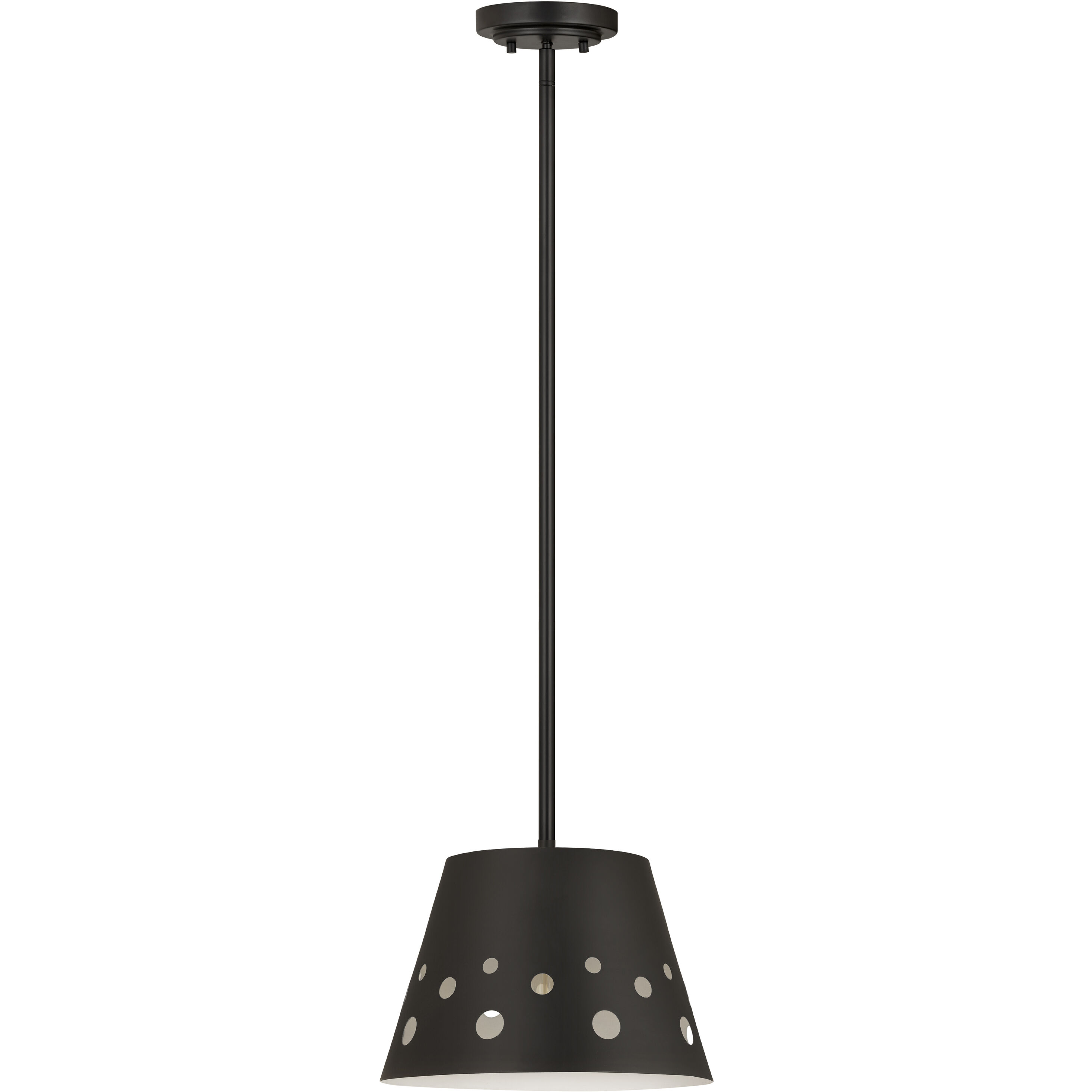Katie 1 Light 12 inch Matte Black Pendant Ceiling Light