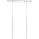 Forest LED 30 inch Chrome Linear Chandelier Ceiling Light in 2, 13, Matte White Steel