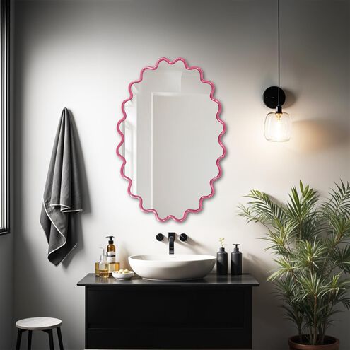 Cloud 36 X 24 inch Hot Pink Mirror