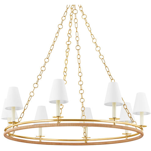 Swanton 8 Light 43 inch Aged Brass Chandelier Ceiling Light