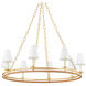 Swanton 8 Light 43 inch Aged Brass Chandelier Ceiling Light