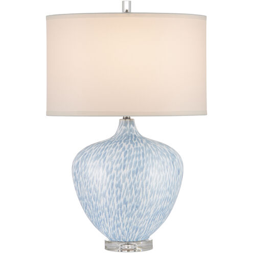 Tinney 26.25 inch 150.00 watt Blue/Clear Table Lamp Portable Light