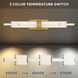 Talbott LED 32 inch Brushed Gold Bath Light Wall Light, Large