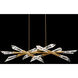 Beyond Solitude LED 59.6 inch Aged Brass Linear Pendant Ceiling Light