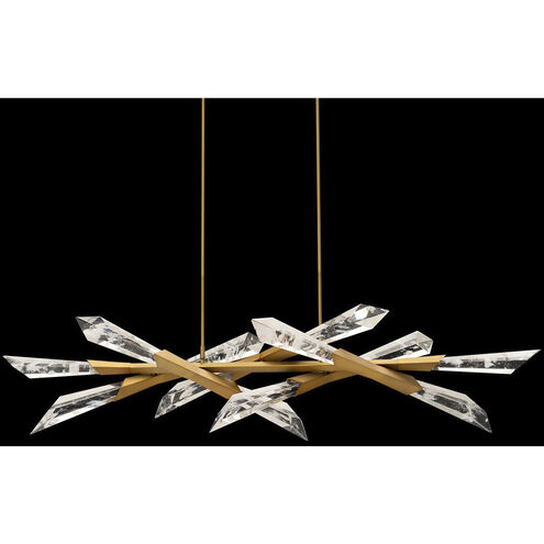 Beyond Solitude LED 59.6 inch Aged Brass Linear Pendant Ceiling Light