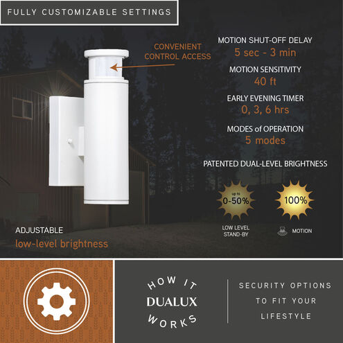 Chiasso Textured White Outdoor Motion Sensor