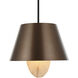 Rock On 4 Light 20 inch Brontourage and Matte Black Pendant Ceiling Light