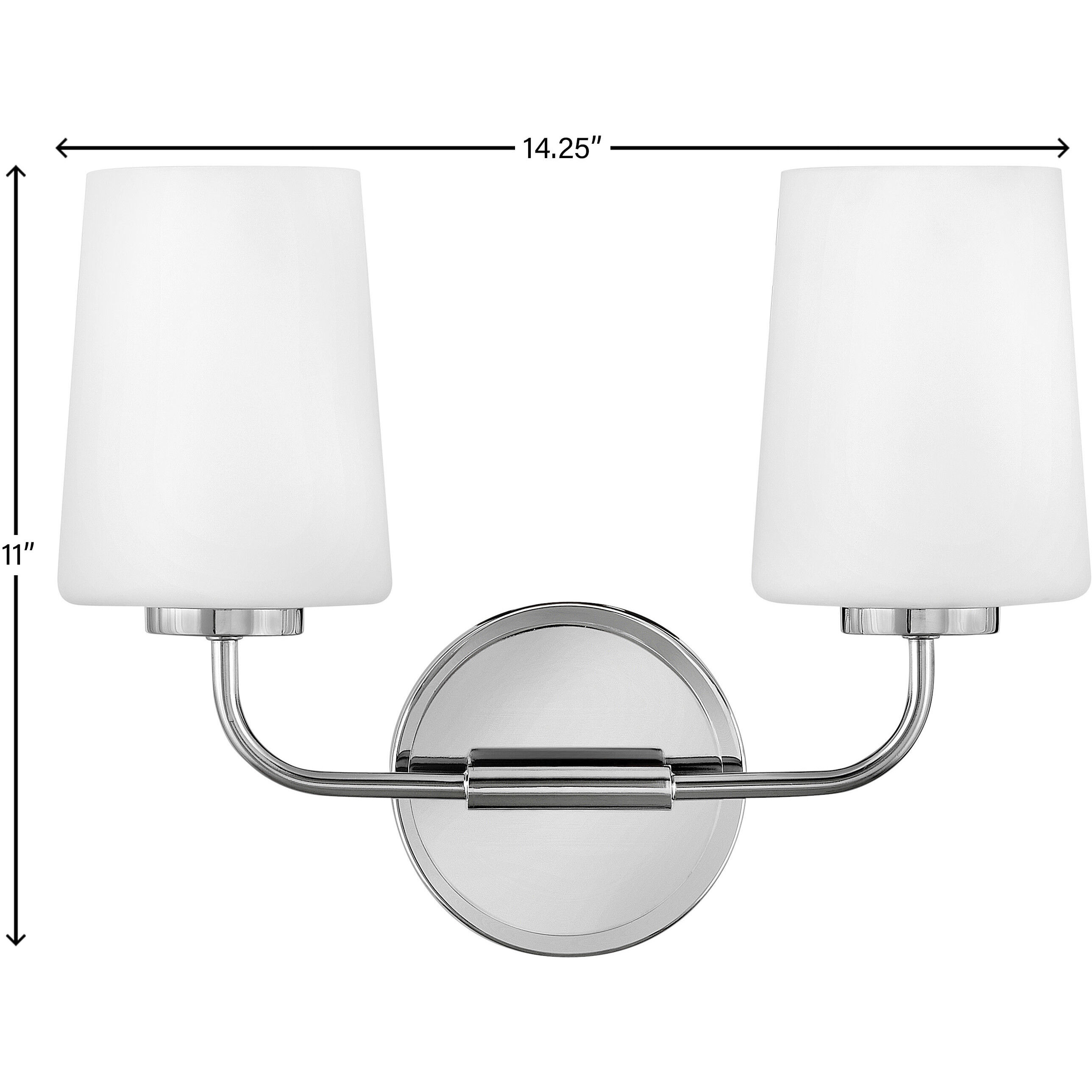 Kline LED 14.25 inch Chrome Bath Light Wall Light