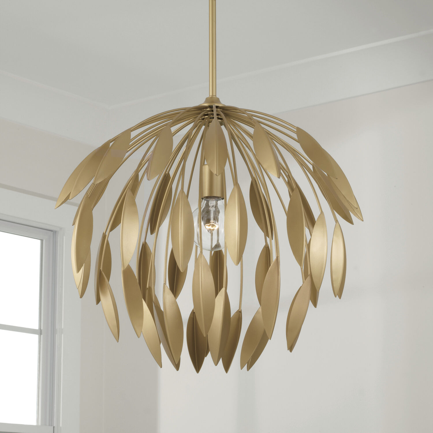Margeaux 1 Light 20 inch Buffed Gold Pendant Ceiling Light