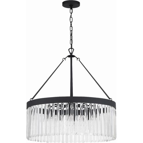 Emory 8 Light 24 inch Black Forged Chandelier Ceiling Light