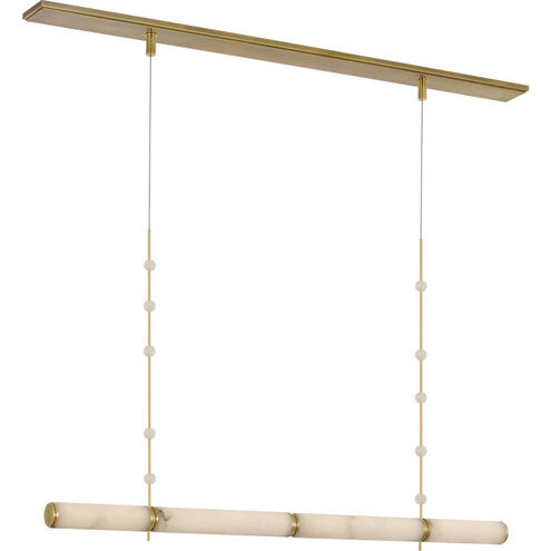 Anne-Marie Barton Marcell Linear Chandelier Ceiling Light in Antique-Burnished Brass