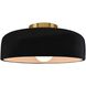 Radiance Collection - Spire 1 Light 10 inch Gloss Black Semi-Flush Ceiling Light, Form+Finish+Function