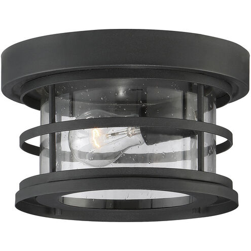 Barrett 1 Light 10 inch Black Outdoor Flush Mount