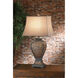 Tooled Leather 32 inch 100 watt Resin Tooled Leather Table Lamp Portable Light