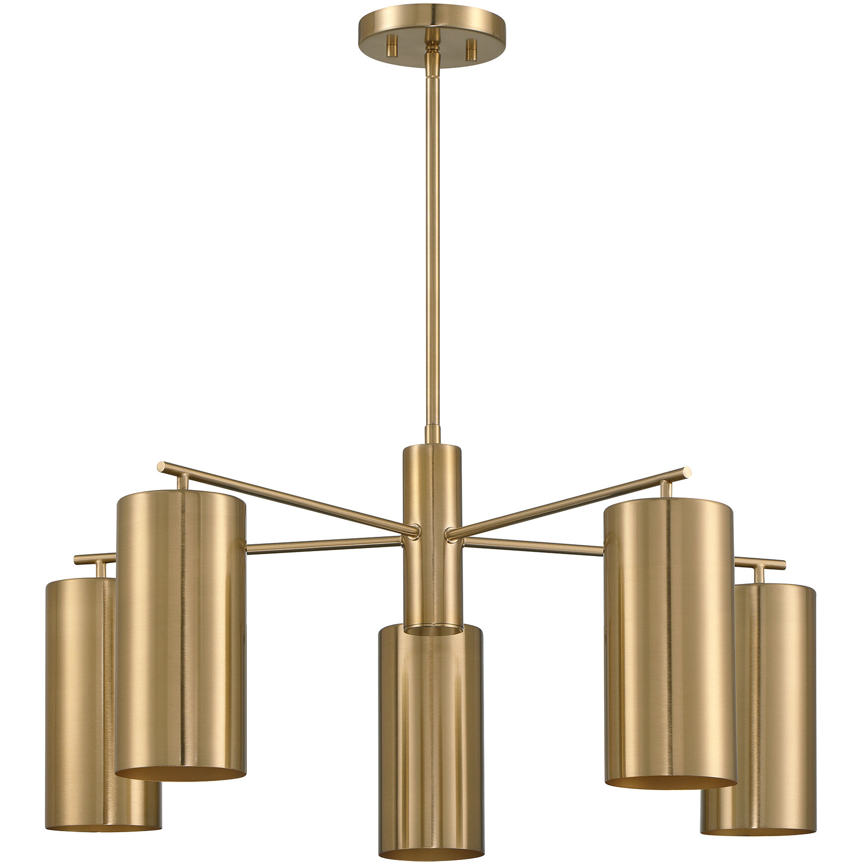Lio 5 Light 28 inch Noble Brass Chandelier Ceiling Light