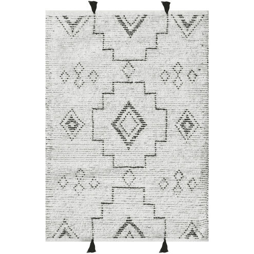 Raton 108 X 72 inch Charcoal Tribal Pattern Rug, 6ft x 9ft