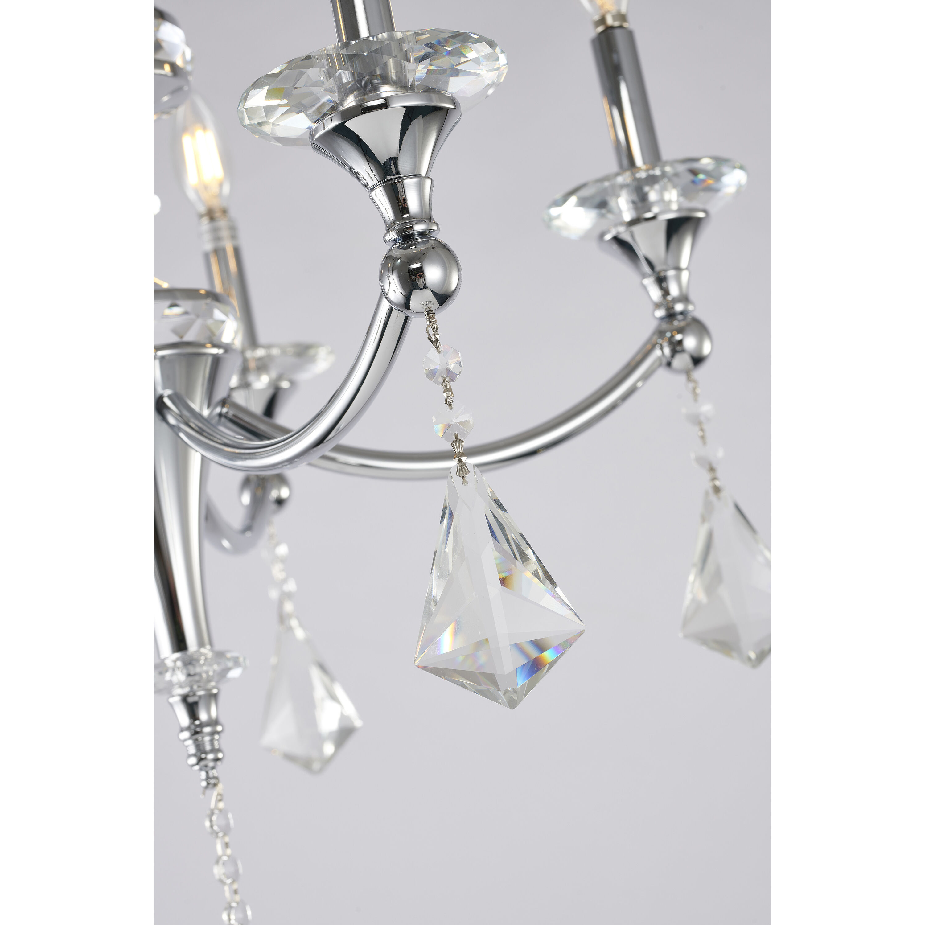 Canada 5 Light 23 inch Chrome Chandelier Ceiling Light