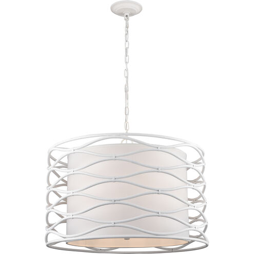 Hillcrest 4 Light 24 inch Dry White Pendant Ceiling Light, H-Bar