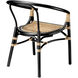Saltwater Black & Natural Rattan Arm Chair in Black and Natural Rattan
