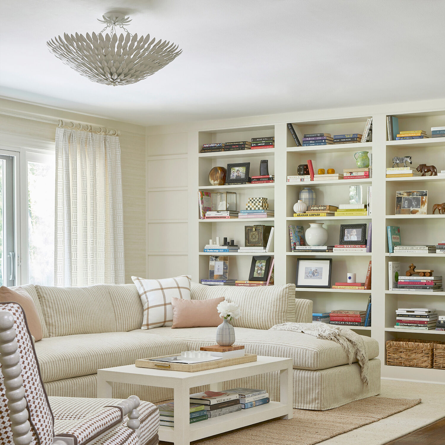 Broche 6 Light 24.5 inch Matte White Semi Flush Ceiling Light