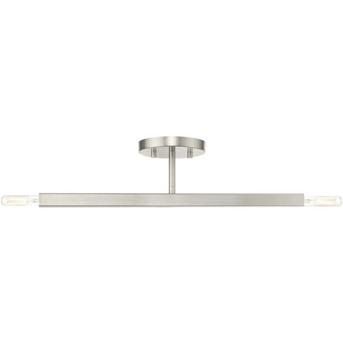 Monaco 2 Light 5.13 inch Brushed Nickel Semi-Flush Ceiling Light