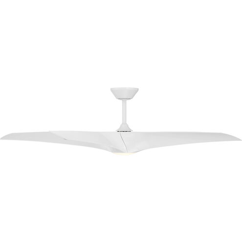 Zephyr 62 inch Matte White Downrod Ceiling Fan