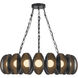 Cortez 37 inch Urban Bronze Chandelier Ceiling Light