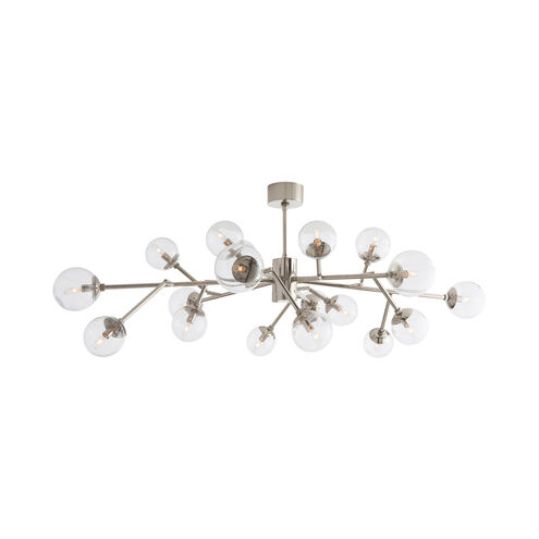 Dallas 18 Light 58 inch Polished Nickel Chandelier Ceiling Light