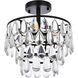 Mila 3 Light 12 inch Black Flush Mount Ceiling Light