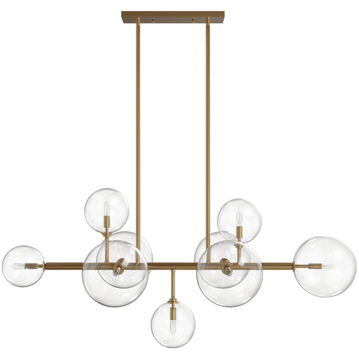 Delilah LED 24 inch Aged Brass Chandelier Ceiling Light