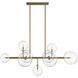 Delilah LED 24 inch Aged Brass Chandelier Ceiling Light