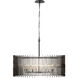 Park Row 10 Light 40 inch Matte Black and French Gold Pendant Ceiling Light, Smithsonian Collaboration