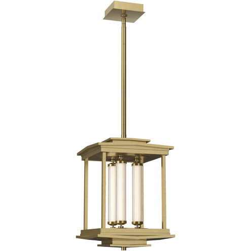 Athena LED 12.1 inch Modern Brass Pendant Lantern Ceiling Light