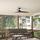 Mosley 60 inch Matte Black Outdoor Ceiling Fan