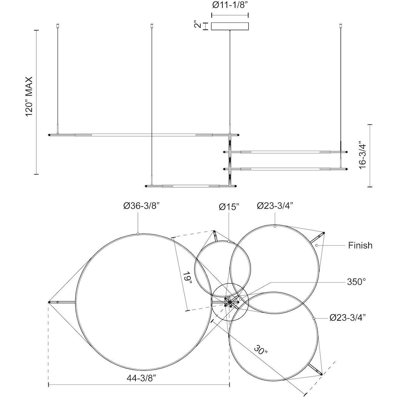 Serif Multi Pendant Ceiling Light