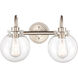 Olivia 2 Light 17 inch Satin Nickel Bath Vanity Light Wall Light