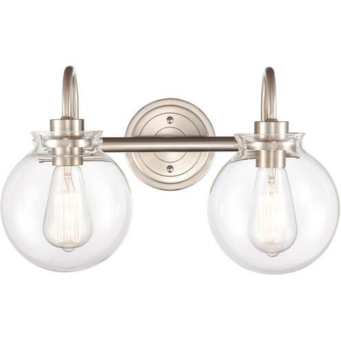 Olivia 2 Light 17 inch Satin Nickel Bath Vanity Light Wall Light